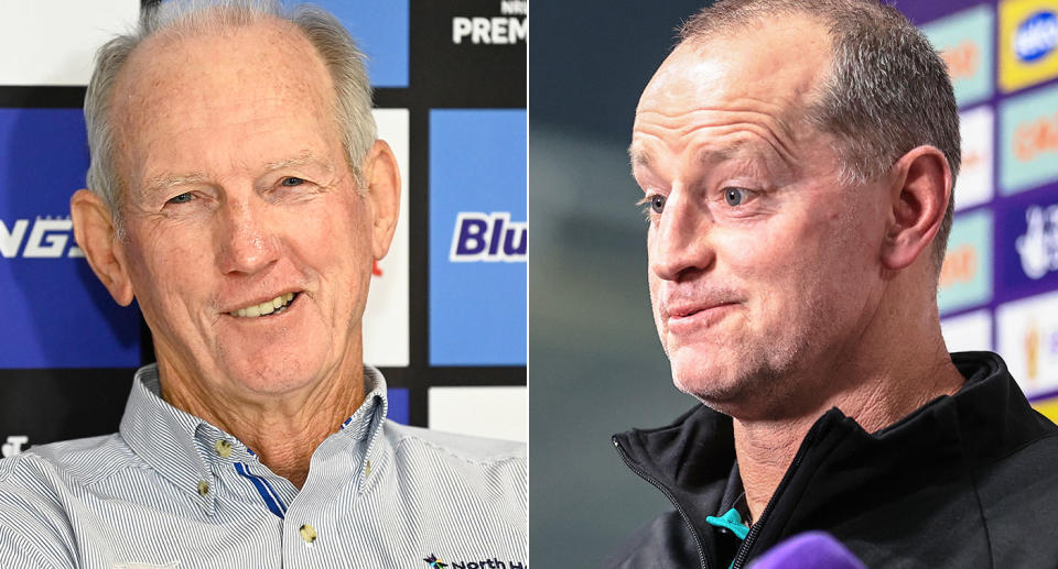 Pictured left to right is Wayne Bennett and Michael Maguire. 