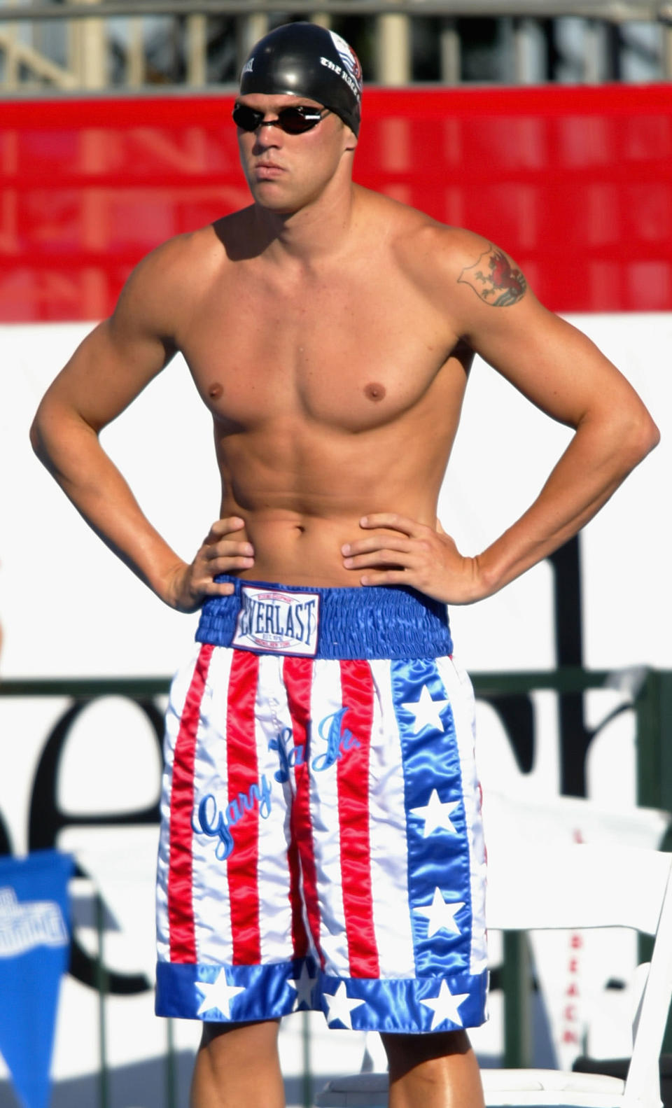 <b>The Stars and Stripes doubling as boxing shorts</b><br>