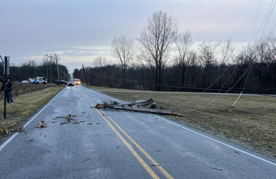 Mitchell Road damage (Springfield Township.)