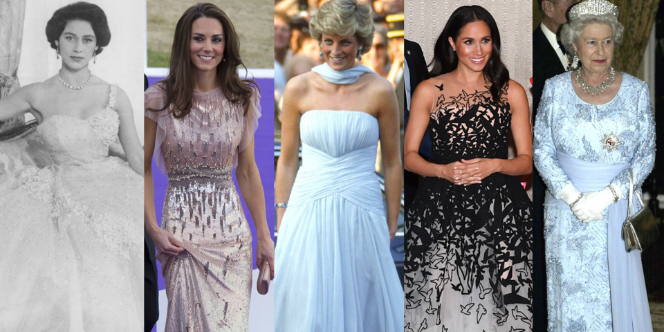 The Greatest Gowns That Queen Elizabeth, Meghan Markle, and More Royals Have Worn