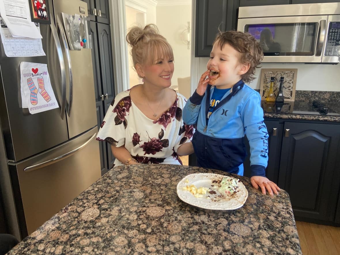 Kristen Parsons-La Montagne's son William has been dismissed from a St. John's daycare because of a province-wide lack of staff. (Heather Gillis/CBC - image credit)