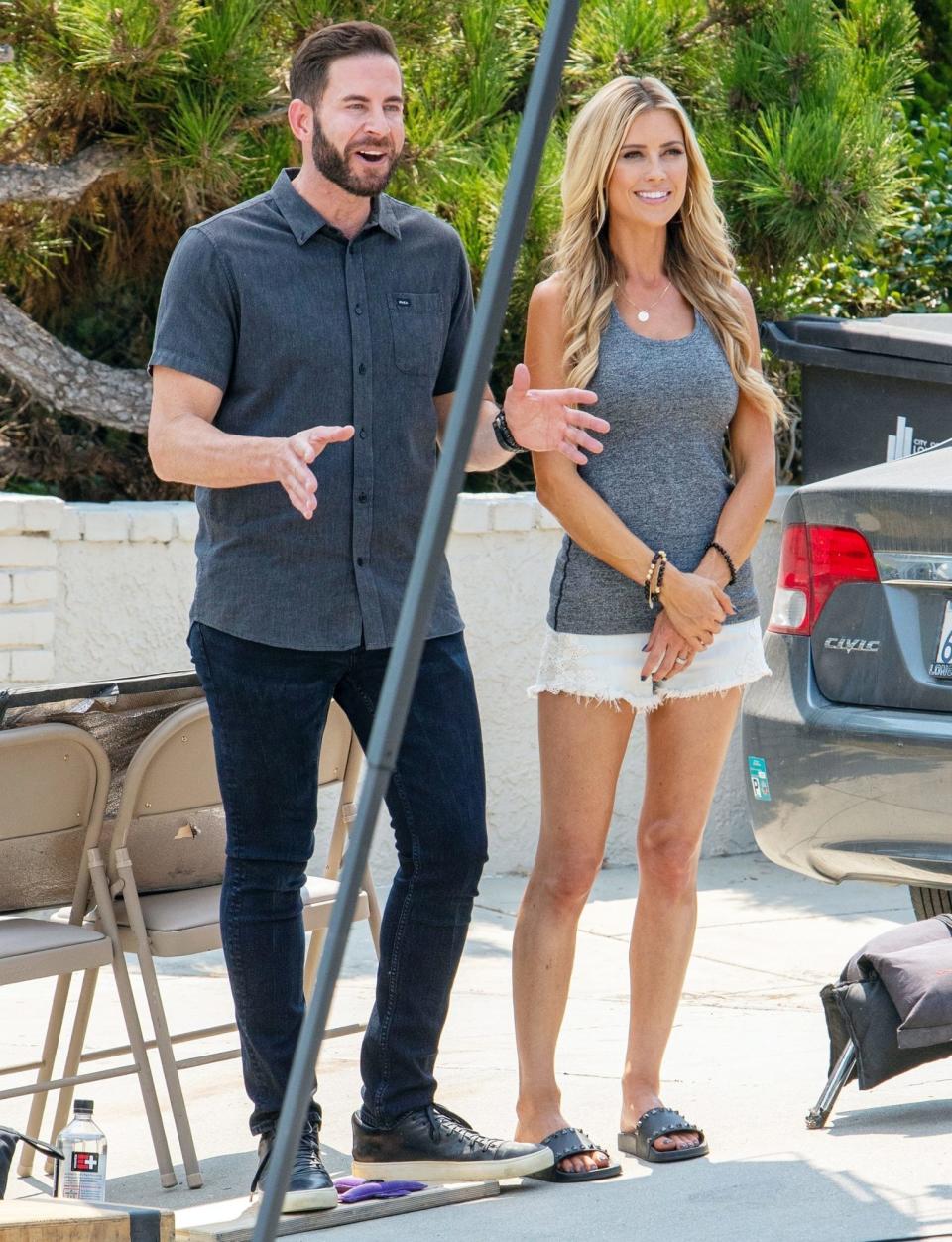 <p><em>Flip or Flop</em> stars Christina Anstead and ex Tarek El Moussa return to film on Wednesday in Long Beach, California.</p>