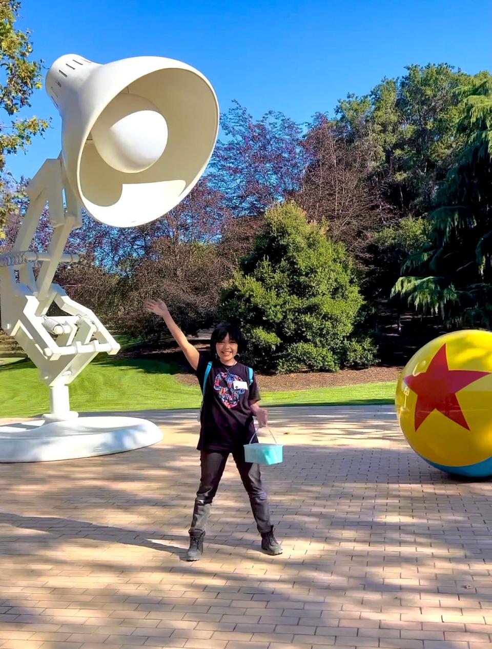 Jessie Plascencia at Pixar Headquarters