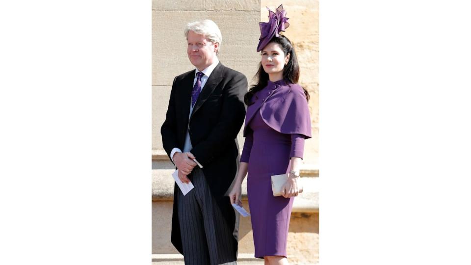 Charles and wife Karen at Prince Harry and Meghan Markle's wedding