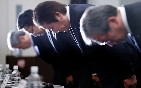 Mitsubishi Materials bosses apologised after two of its subsidiaries falsified quality data 