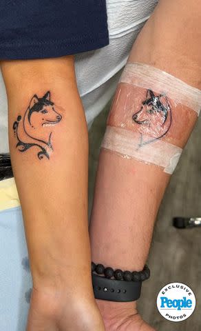 <p>Nadiya Vizier</p> Gypsy Rose (right) and Ken Urker (right) completed tattoos on April 1, 2024.