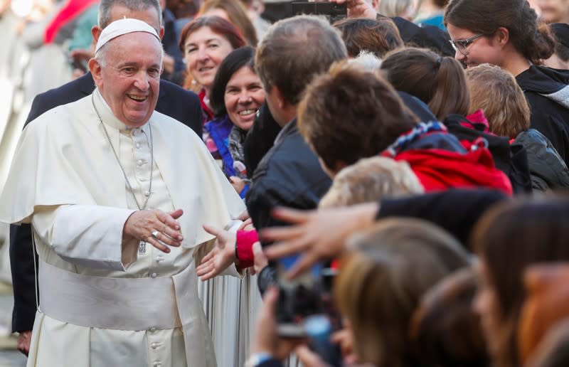 Pope Francis holds the weekly general audience at the Vatican