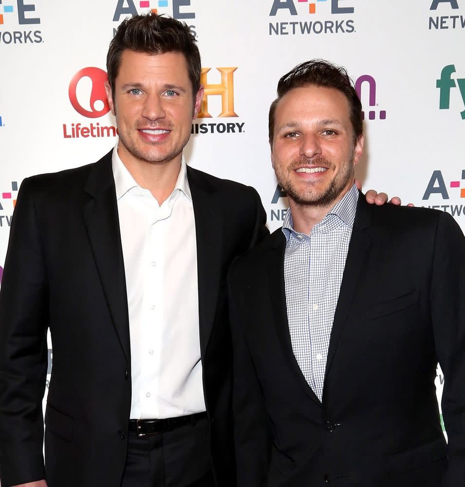 Nick (L) and Drew Lachey in 2014 | Paul Zimmerman/WireImage