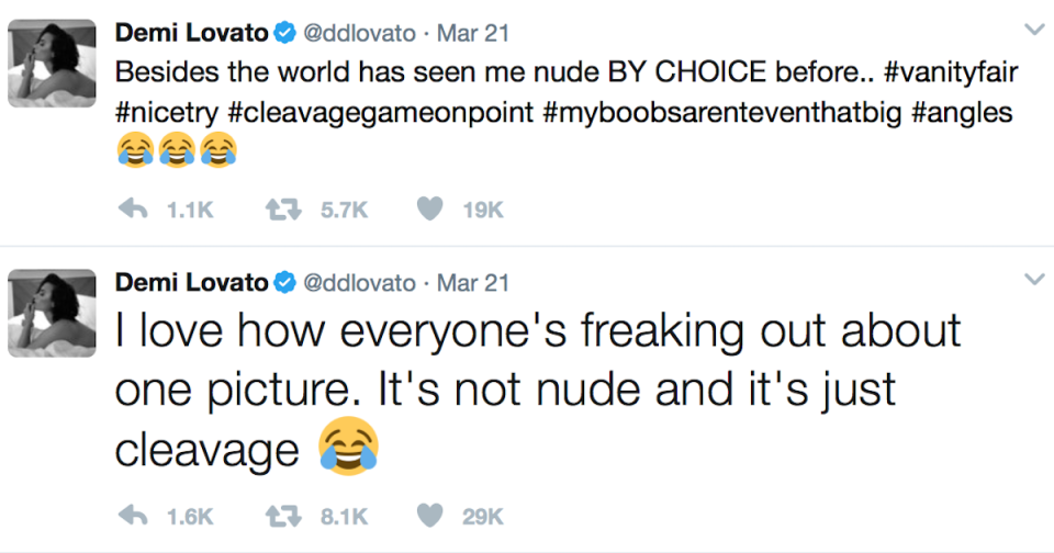 The singer laughed off the latest hacking scandal with her fans on Twitter (Copyright: Twitter/ddlovato)