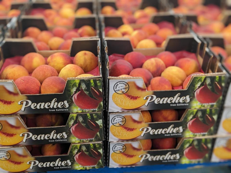 Yellow peaches at Sam's Club