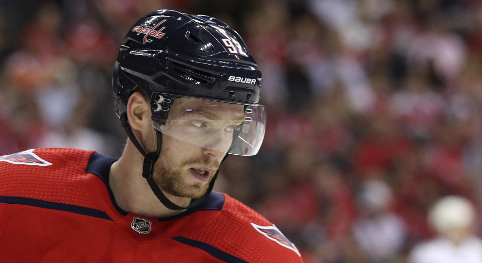 Evgeny Kuznetsov has been dynamite for the Washington Capitals early this season. (Photo by Patrick Smith/Getty Images)