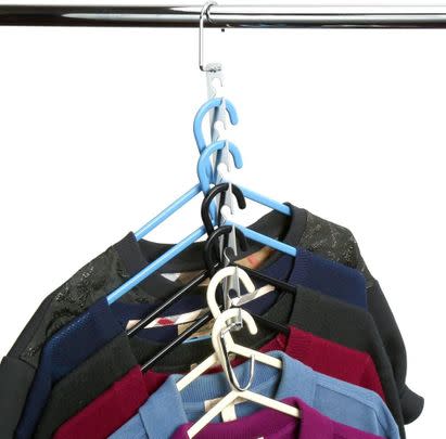 Make room in your wardrobe with this hanging system