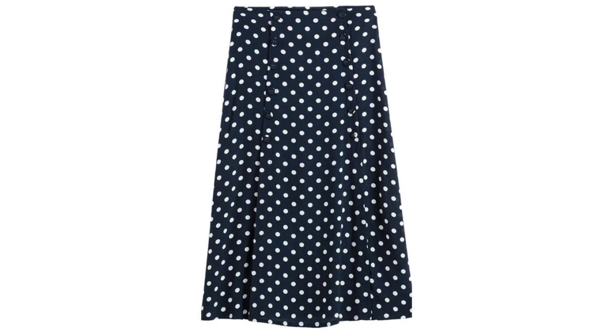 Polka Dot Midi Skirt