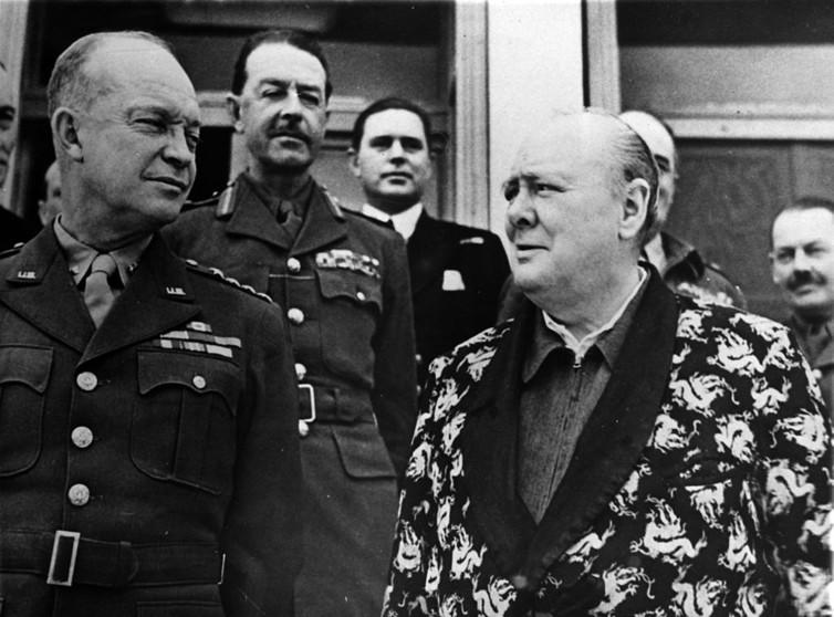 <span class="caption">At loggerheads over D-Day: Churchill and Eisenhower.</span>