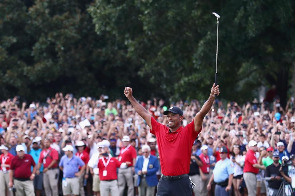 Woods made a par on the final hole in front of a huge crowd: Getty Images