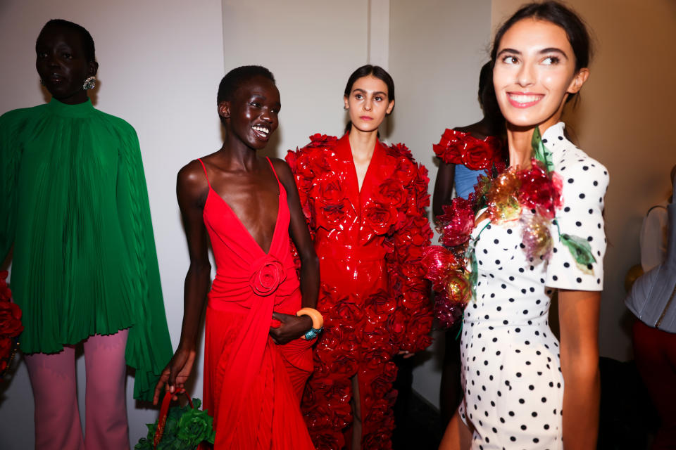 Backstage at Balmain RTW Spring 2024