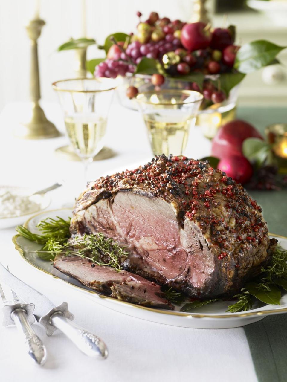 Pepper-Crusted Prime Rib