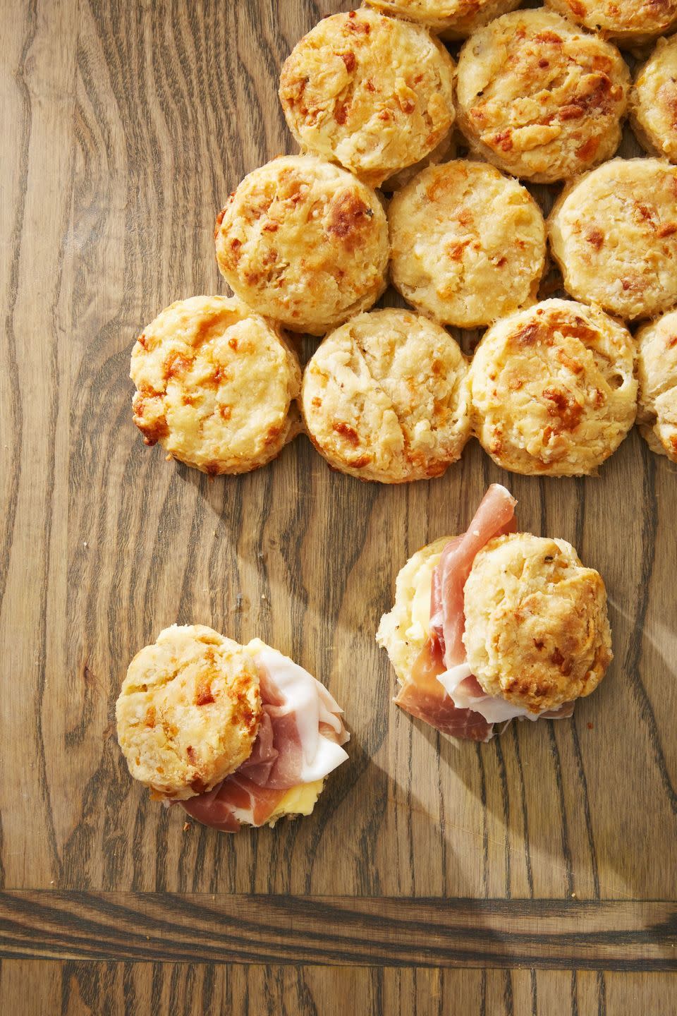 asiago cheese biscuits with prosciutto