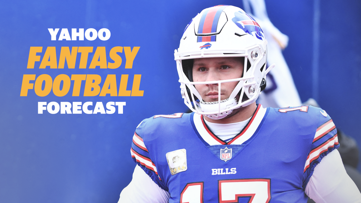 Matt Harmon and Andy Behrens continue the 'Flip the script' series by looking at who will be this year's Geno Smith? Both try and identify dark horse candidates that could finish as a top 5 fantasy QB in 2023. Harmon ends the show with a one-on-one interview with Buffalo Bills QB Josh. (Credit: Mark Konezny-USA TODAY Sports)