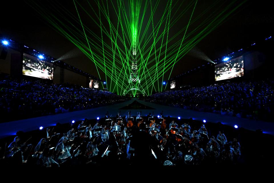 The Eiffel Tower was at the heart of the Paris Olympics opening ceremony (Joel Marklund/PA) (PA Wire)