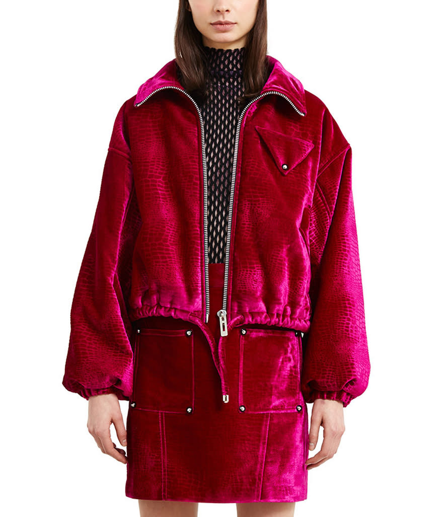 Opening Ceremony Stamped Croc Oversized Jacket