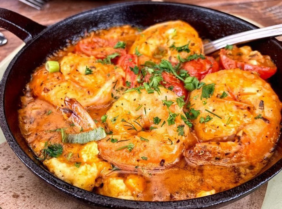 Kid Cashew’s rich and garlicky shrimp and polenta hits the mark every time.