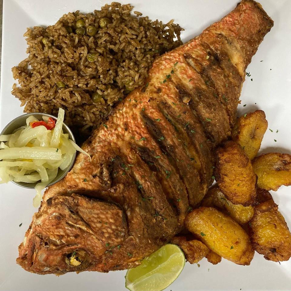 Fried Whole Red Snapper at Cove 1606 Bar & Grille.