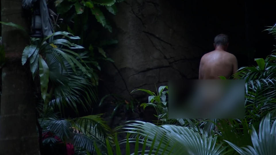 Controversial politician Nigel Farage caused a stir in the I'm a Celebrity jungle by having a jungle shower in the nude.