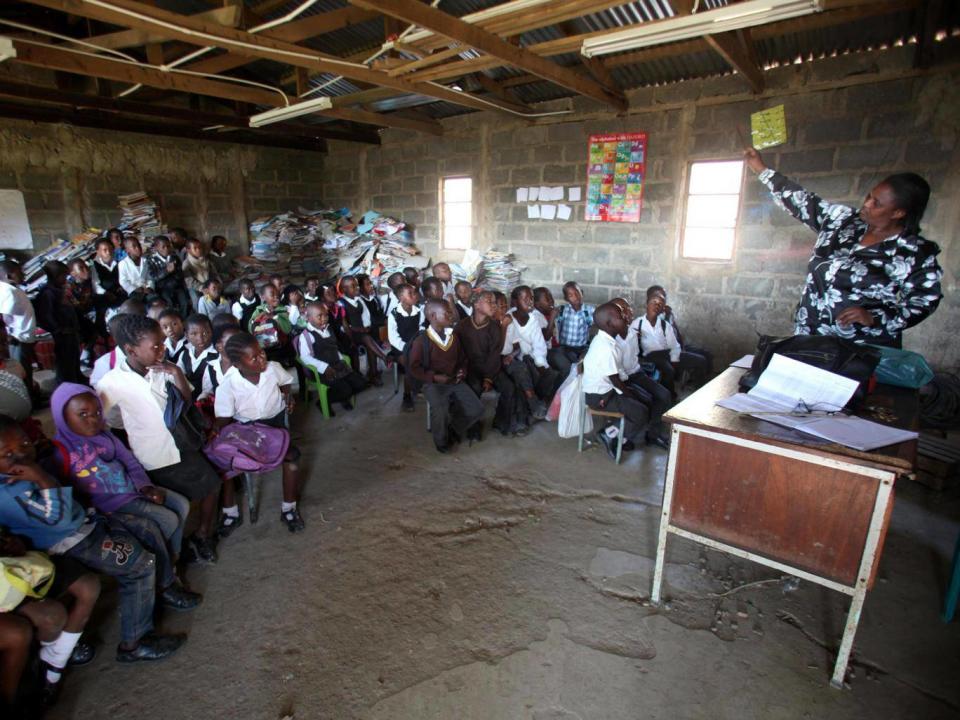 Pupils in their classroom in Eastern Cape, South Africa (Rex)