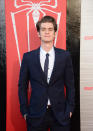 <p>After a five-year hiatus, <em>The Amazing Spider-Man</em> hit theaters with Andrew Garfield in the title role. He poses with the new Spidey logo at the premiere on June 28, 2012. (Photo: Jason Merritt/Getty Images) </p>