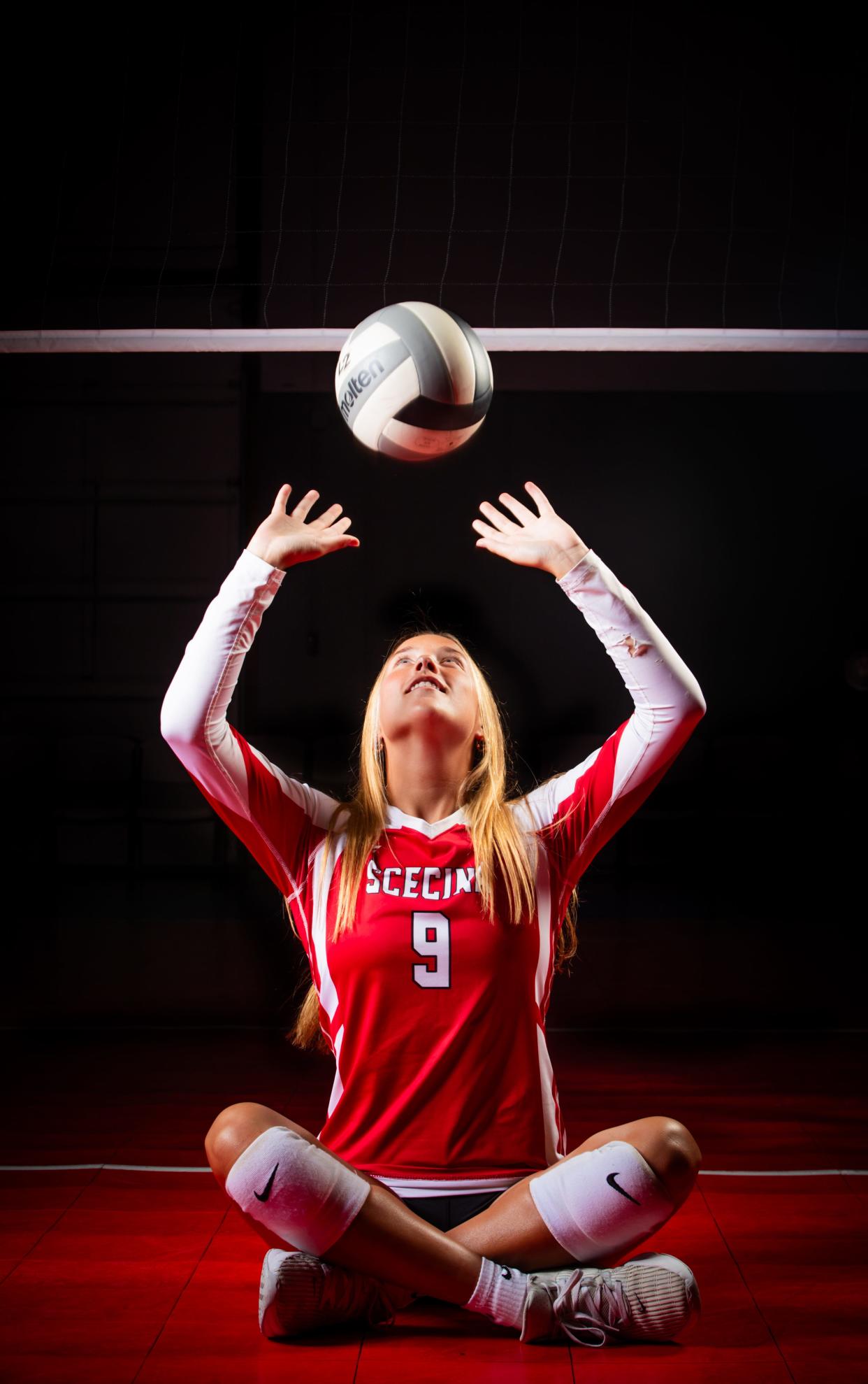 Molly Welborn from Scecina Memorial High School is photographed for the 2024 IndyStar Girls Volleyball Super Team on Tuesday, August. 6, 2024, at The Academy Volleyball Club in Indianapolis.