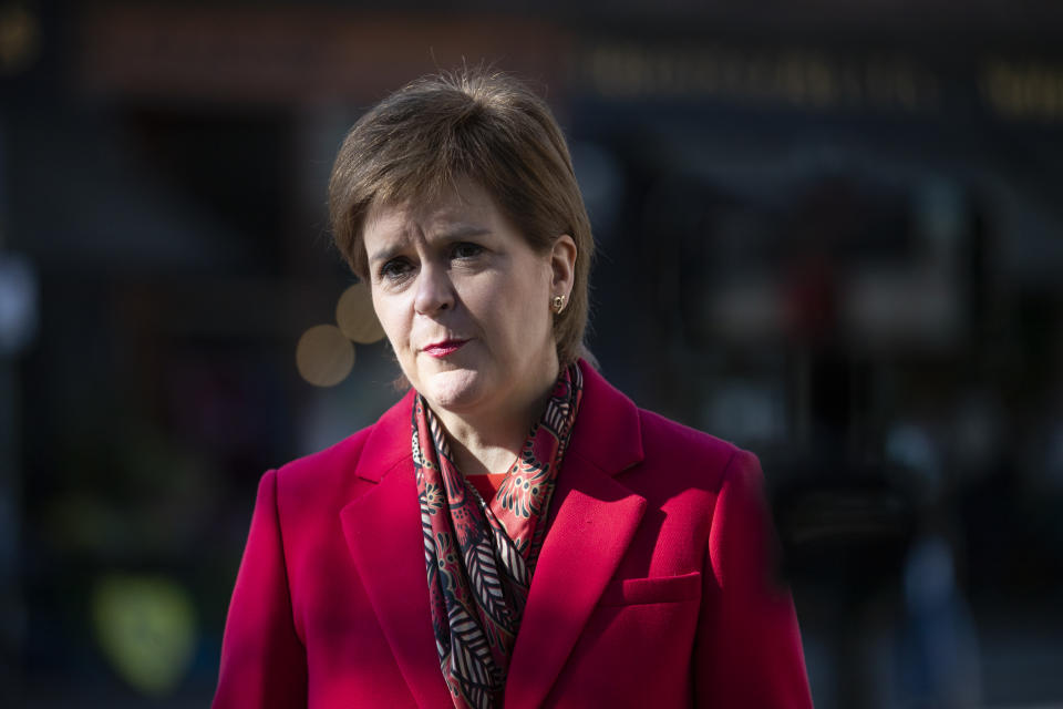 First Minister Nicola Sturgeon led tributes to the Duke of Edinburgh at Holyrood. (Jane Barlow/PA)