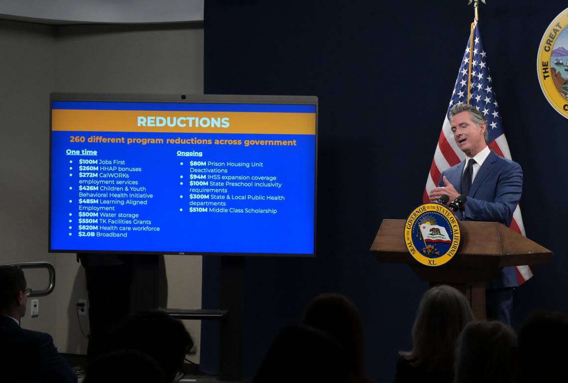 Gov. Gavin Newsom releases his revised $288 billion budget proposal to address a $28 billion deficit on Friday, May 10, 2024.