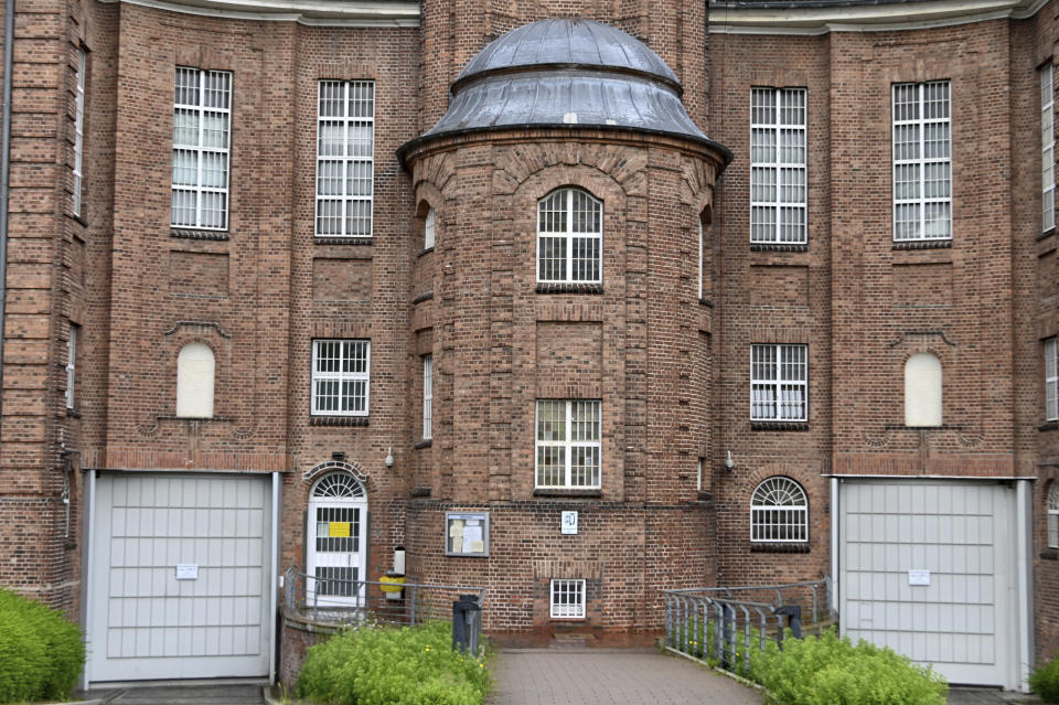 Exterior view of the prison in Kiel, Germany, Thursday, June 4, 2020. British police said Wednesday that a German man has been identified as a suspect in the case of 3-year-old British girl Madeleine McCann, who disappeared 13 years ago while on holiday in Portugal. Police from Britain, Germany and Portugal launched a new joint appeal for information in the case Wednesday. (Carsten Rehder/dpa via AP)