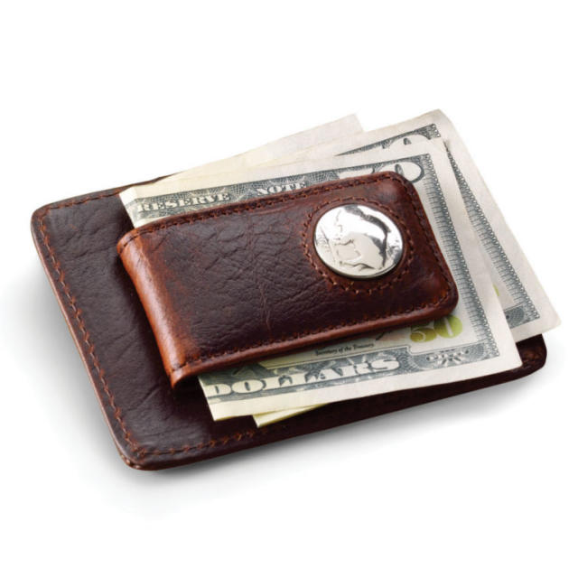 Bill Water Buffalo Leather Credit Card Money Clip