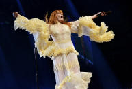 <p>Florence + The Machine frontwoman <a href="https://people.com/tag/florence-welch/" rel="nofollow noopener" target="_blank" data-ylk="slk:Florence Welch;elm:context_link;itc:0;sec:content-canvas" class="link ">Florence Welch</a> shines in shades of yellow during a London performance at the O2 Arena on Jan. 28.</p>