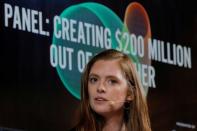Kathleen Breitman, co-founder & CEO of Tezos, participates in the panel discussion "Creating $200 Million Out of the Ether" at the 2017 Forbes Under 30 Summit in Boston, Massachusetts, U.S., October 2, 2017. Picture taken October 2, 2017. REUTERS/Brian Snyder