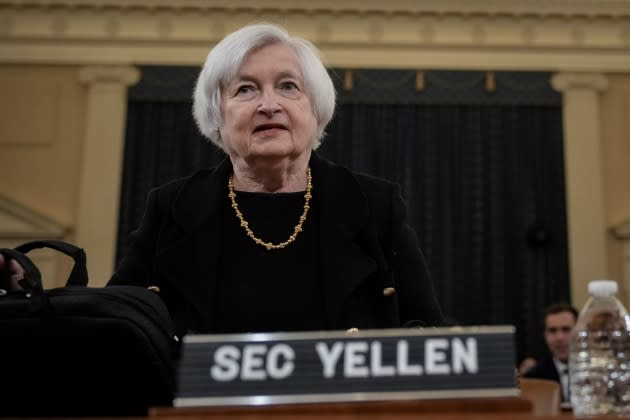 Treasury Secretary Yellen Testifies On The 2024 Budget Before The House Ways And Means Committee - Credit: Getty Images