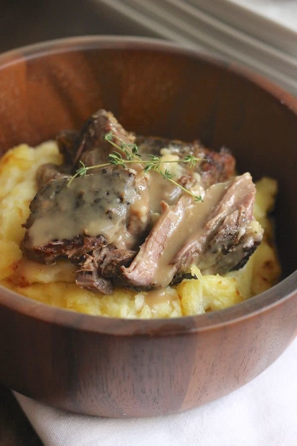 <strong>Get the <a href="https://lovelylittlekitchen.com/slow-cooker-pot-roast-make-ahead-mashed-potatoes/" target="_blank">Slow Cooker Pot Roast recipe</a>&nbsp;from Lovely Little Kitchen</strong>