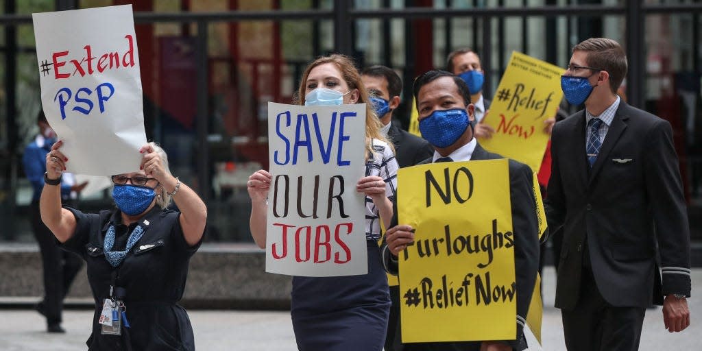 GettyImages protest chicago covid-19 stimulus relief