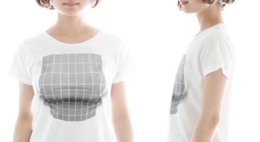 Grid Optical Illusion Large Bust Size Well Endowed Flat