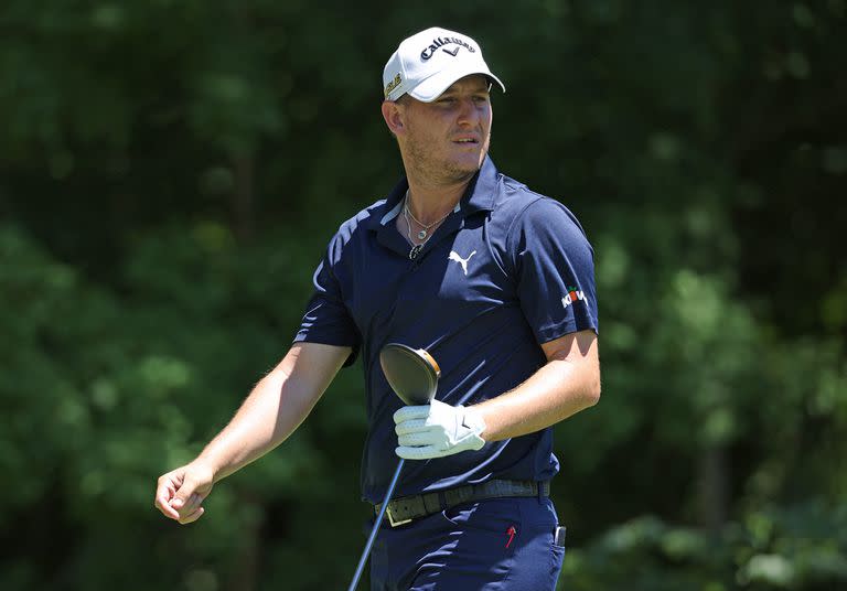 La reacción de Emiliano Grillo tras la salida del hoyo 2 del John Deere Classic; fue su mejor actuación del año