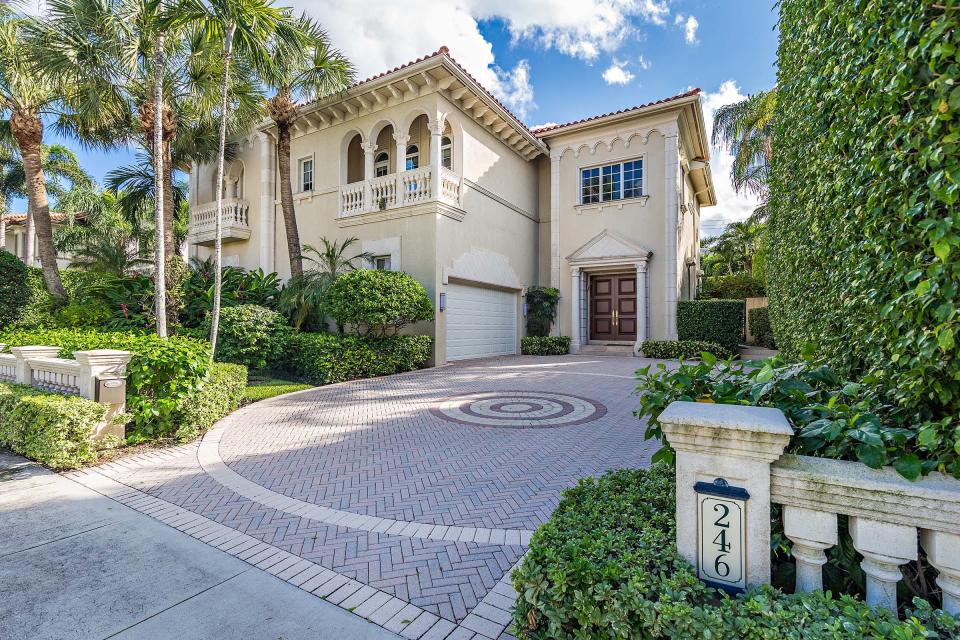 A four-bedroom townhouse at 246 Everglade Ave. on the  near North End of Palm Beach sold this week for a recorded $7.375 million. It last changed hands in November 2020 for $3.45 million, property records show.