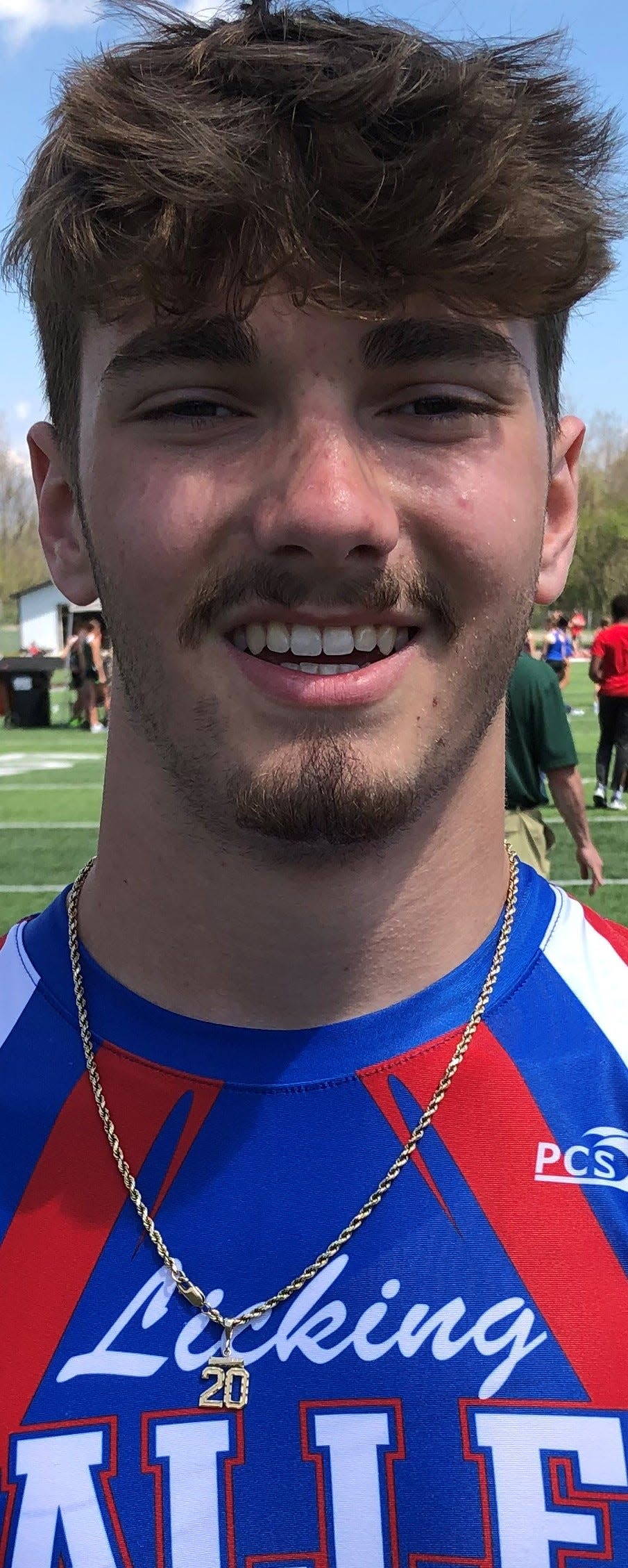 Licking Valley junior Jacob Wheeler won the long jump with a leap of 20-.5 on Saturday in Heath's Hank Smith Invitational.