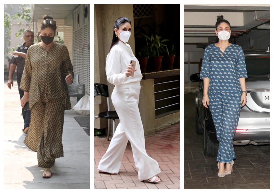 Flowy dresses and co-ord sets make up Kareena Kapoor's maternity wardrobe