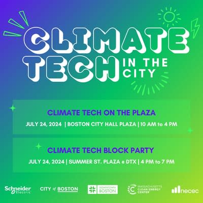 Climate Tech in the City, being hosted in Boston on July 24, is an inaugural event that will bring together the local climate tech community for a day of technology demonstrations, information exchange, networking, and celebration.