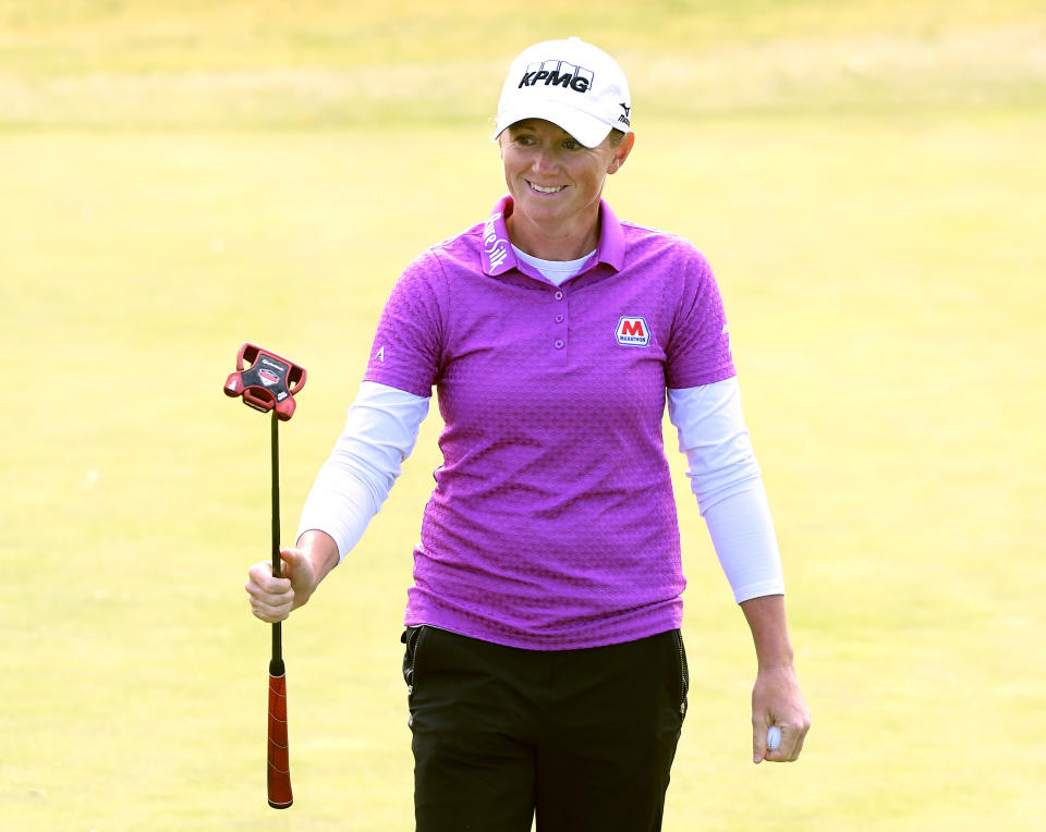 Shortly after learning she was pregnant, Stacy Lewis got a surprise call from one of her biggest sponsors. (Getty Images)