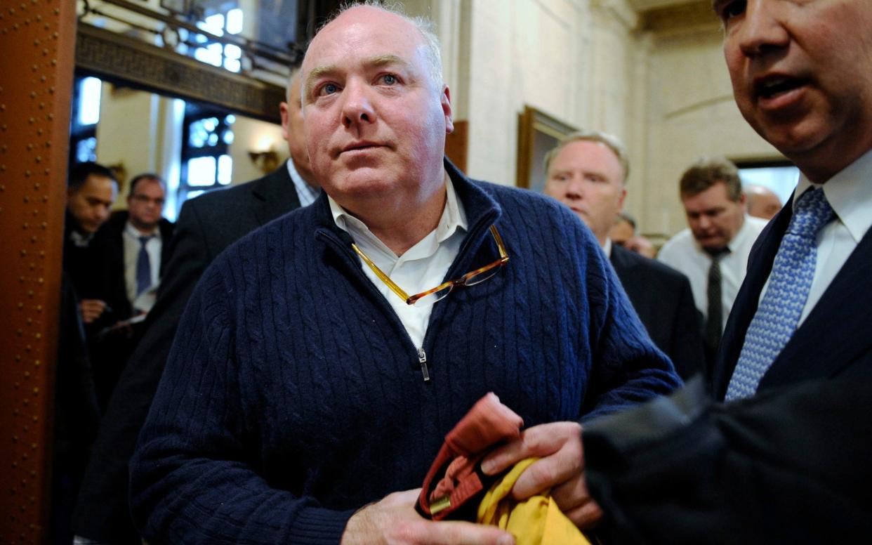 Michael Skakel leaves the state Supreme Court in February 2016  - FR125654 AP