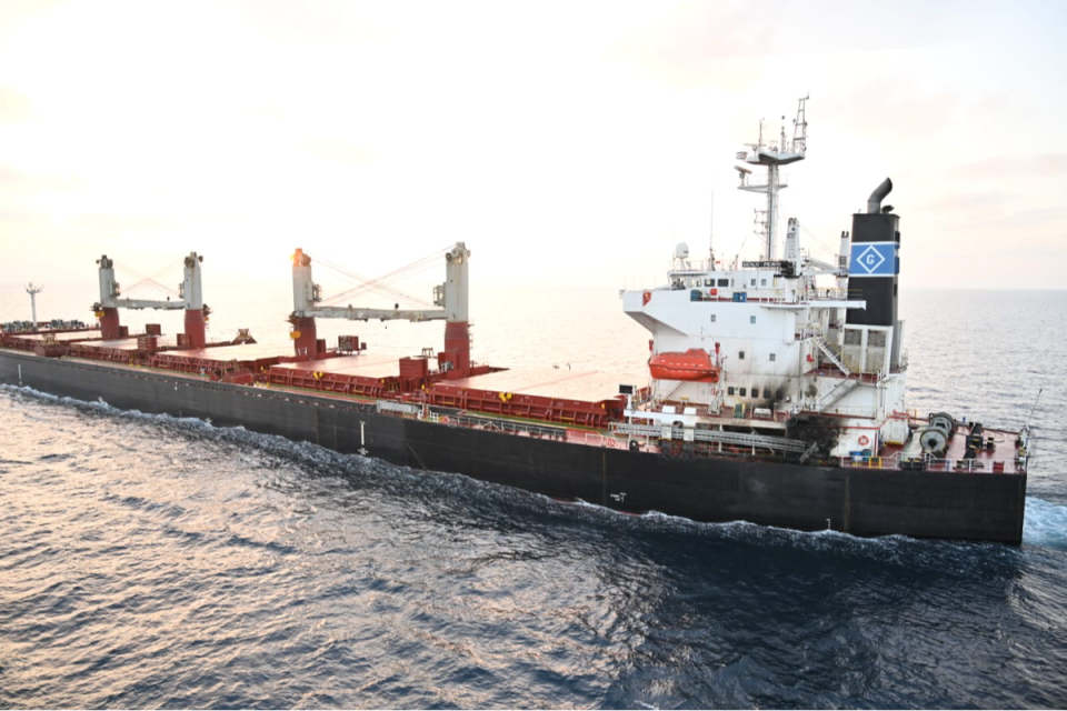 The Marshall Islands-flagged MV Genco Picardy at sea (Indian Navy)