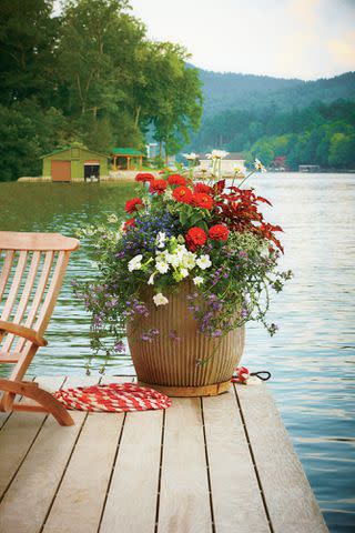 Ralph Lee Anderson If summertime means lake time, then don&#39;t forget the dock. Add a splash of color in a red, white, and blue palette to the spot where you&#39;ll enjoy it most.